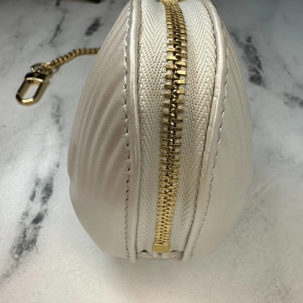 Louis Vuitton Shell Coin Purse Bag By The Pool Iridescent White/Gold LV Clutch